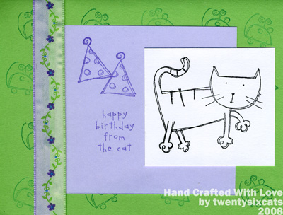 happy birthday cat cards. happy birthday – from the cat